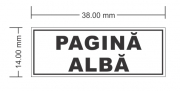  Stampila notariala Pagina alba 38 x 14 mm.